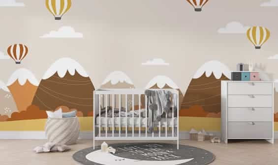 اقوى عروض ورق حائط غرفة أطفال بتصميم المنطاد B005